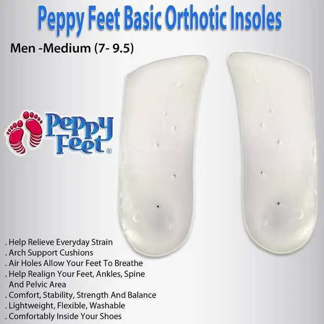 Alt view image 5 of 5 - Peppy Feet Basic Orthotic Insoles - Men -Medium (7- 9.5)