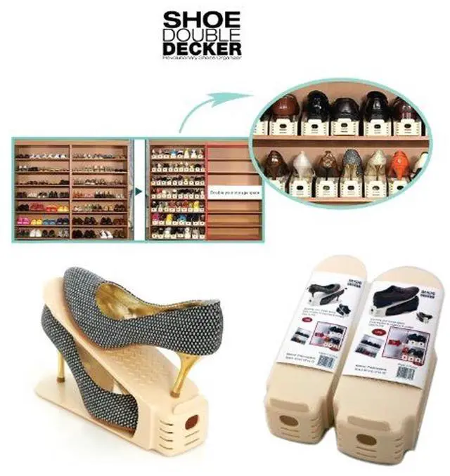 Alt view image 5 of 6 - Shoe Double Decker - Efficient Space-Saving Organizer- Single - Small