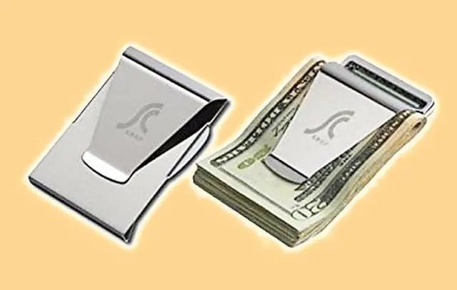 Alt view image 6 of 6 - Slim Clip Double-Sided Money Clip Wallet - Black Chrome (2 Pack)