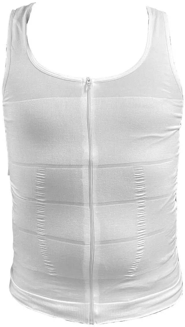 Alt view image 4 of 7 - Zip Zap Shirt for Men: Instant Slimming and Posture Support (2XL)
