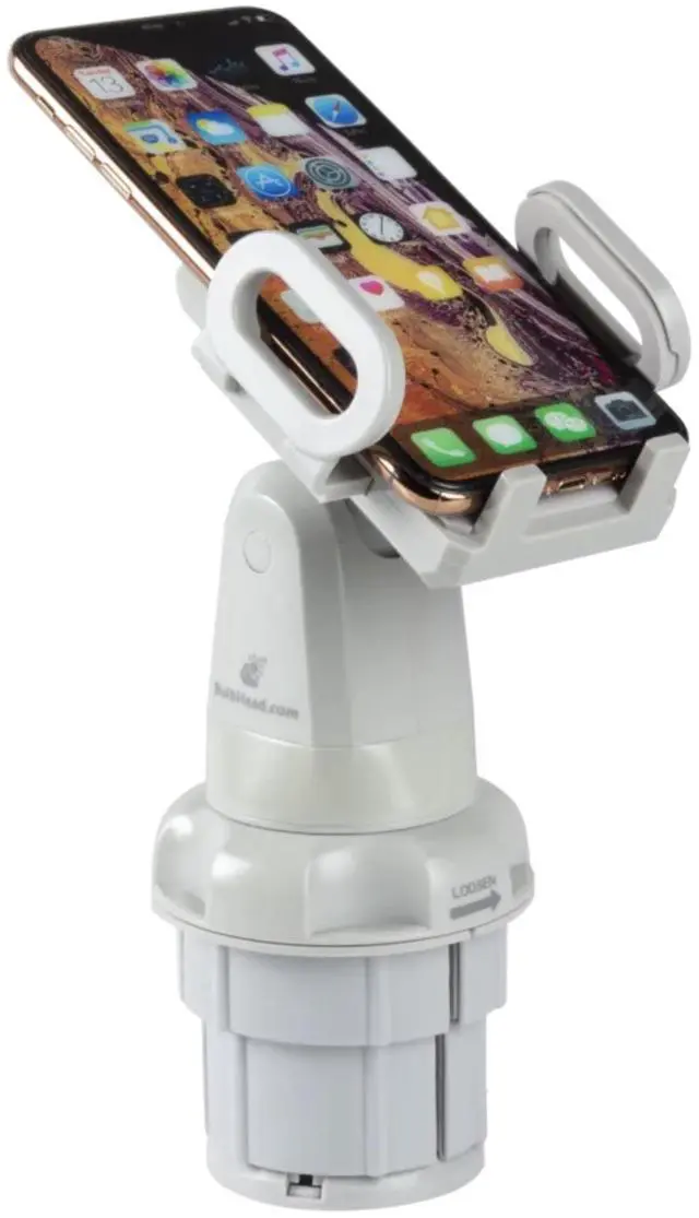Alt view image 2 of 7 - Cup Call Car Phone Mount - Adjustable Cup Holder (Silver)