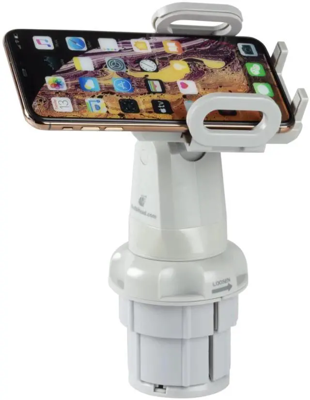 Alt view image 5 of 7 - Cup Call Car Phone Mount - Adjustable Cup Holder  2 Pack (Black & Gray)