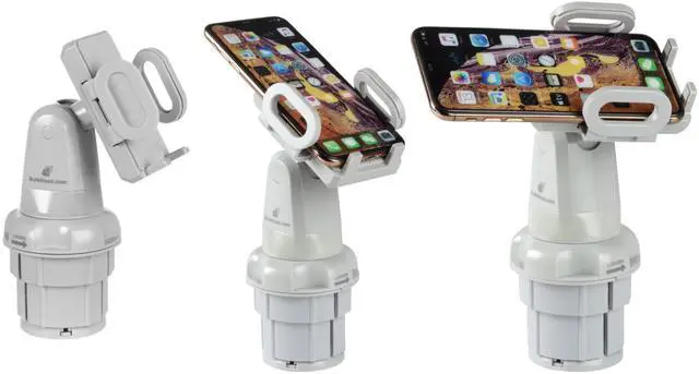 Alt view image 4 of 7 - Cup Call Car Phone Mount - Adjustable Cup Holder  2 Pack (Black & Gray)
