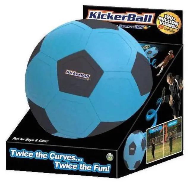 Alt view image 6 of 7 - KickerBall by Swerve Sports  Curve & Trick Soccer Ball  Electric Blue
