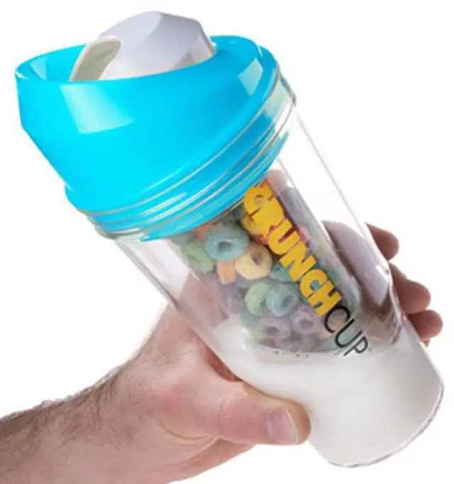 Alt view image 5 of 6 - The CrunchCup XL - A Portable Cereal Cup  -  Blue