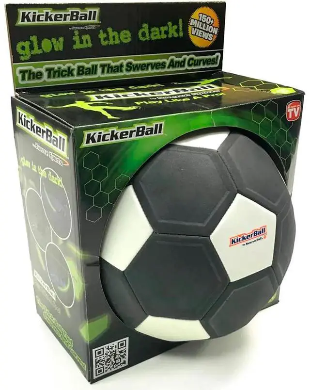 Alt view image 2 of 5 - KickerBall by Swerve Sports  Curve & Trick Soccer Ball with Air Pump  Glow