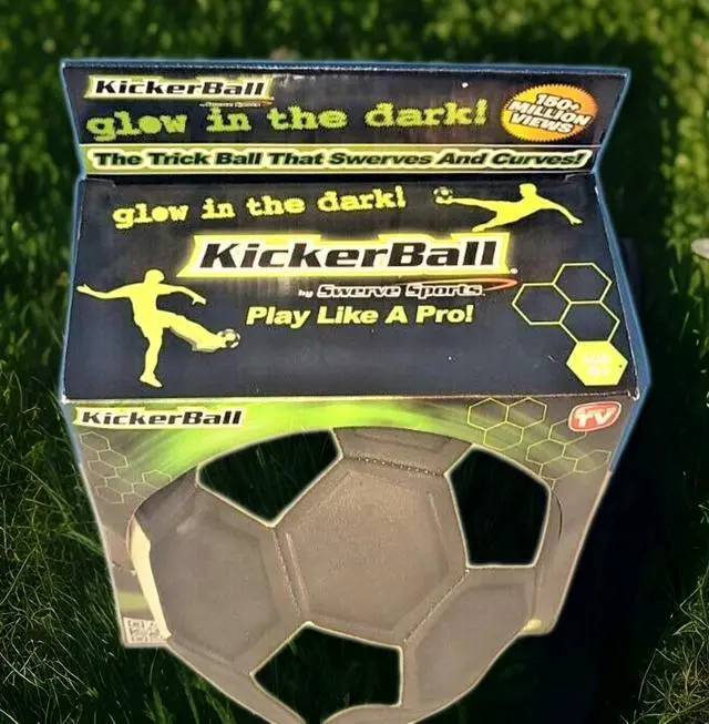 Alt view image 3 of 5 - KickerBall by Swerve Sports  Curve & Trick Soccer Ball with Air Pump  Glow