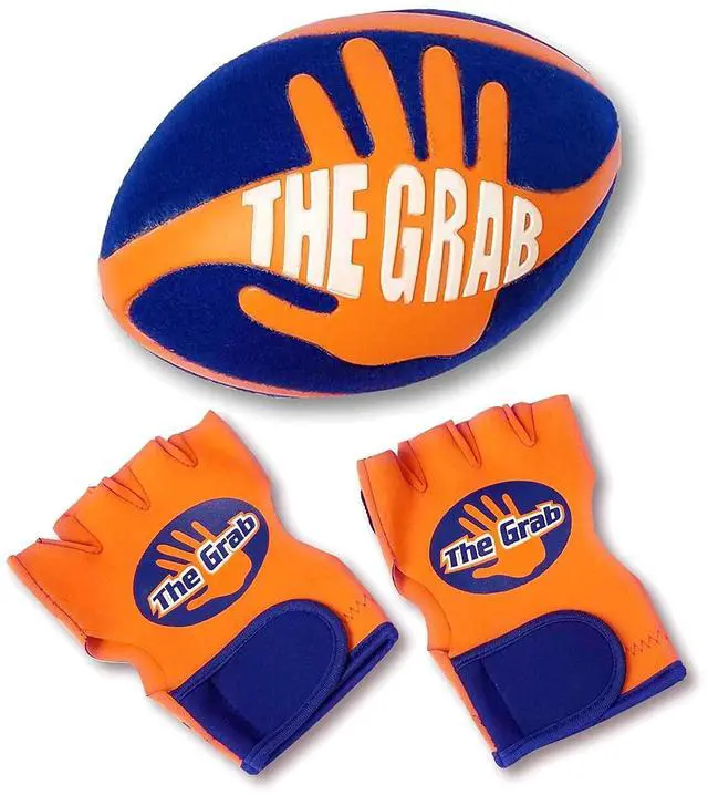 Main image of The Grab by Swerve Ball -Super Grip Football Includes 2 Gloves
