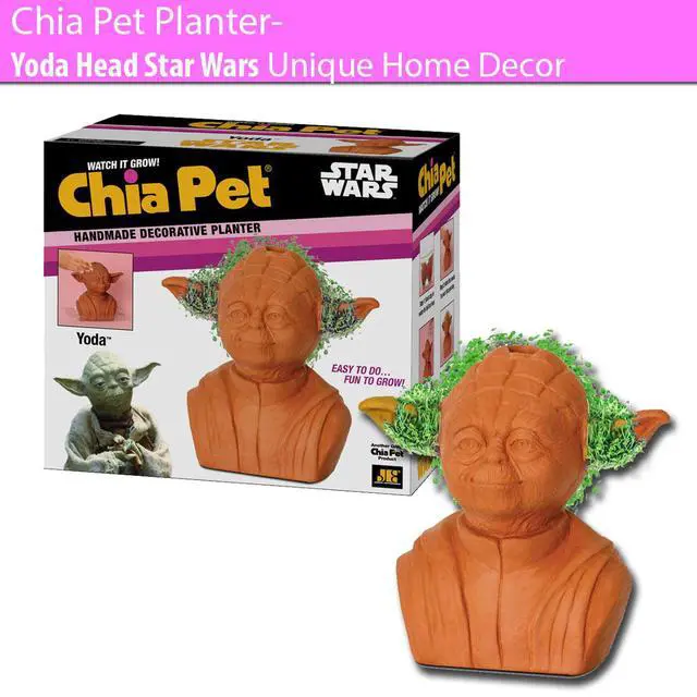 Alt view image 9 of 10 - Star Wars Yoda Chia Pet Decorative Planter