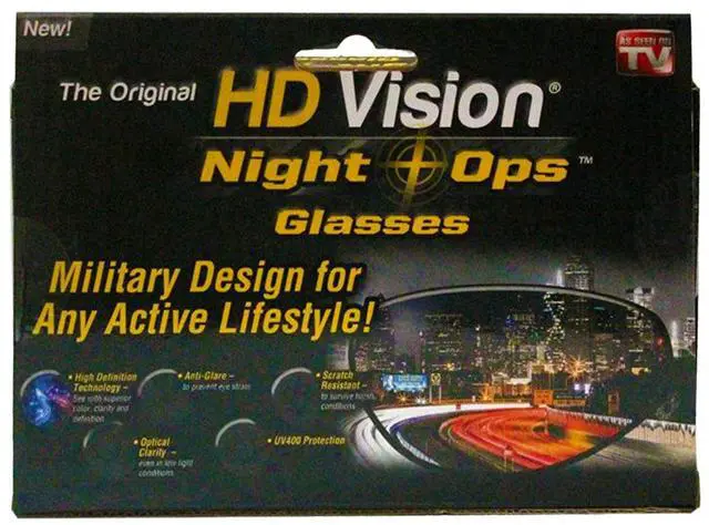 Alt view image 2 of 4 - HD Vision Night Ops Lenses Sunglasses- Unisex- Adult- Black