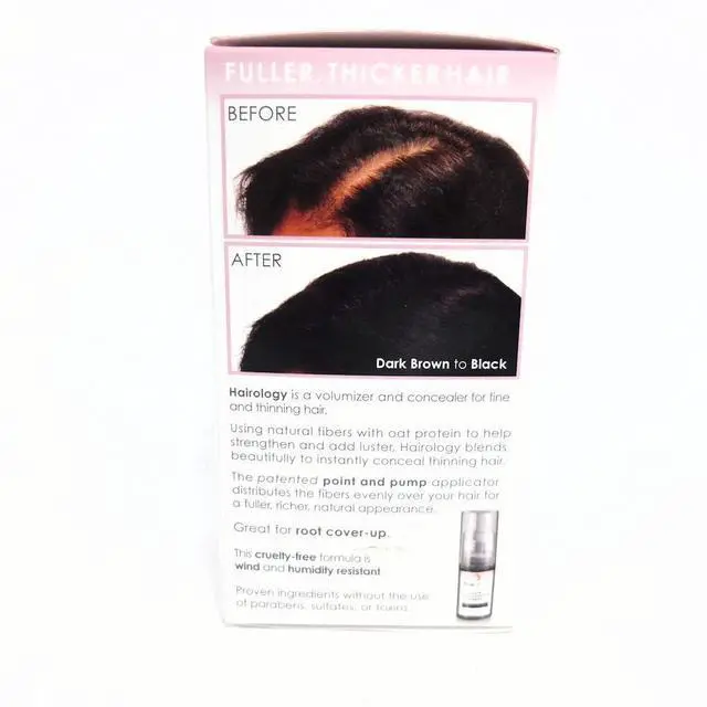 Alt view image 5 of 5 - Hairology Natural Keratin Hair Thickening Fibers (Dark Brown to Black)
