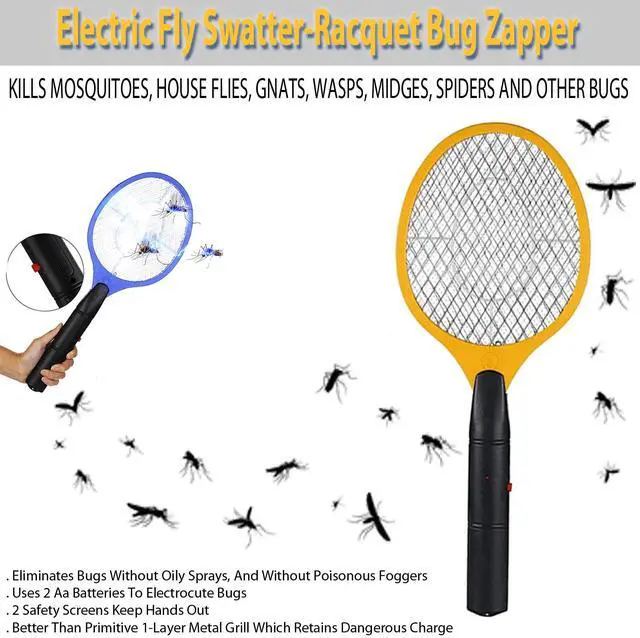 Alt view image 8 of 9 - Universal Portable Handheld Electric Bug Zapper Racket for Outdoor Camping