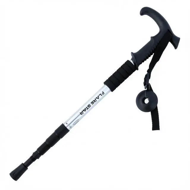 Alt view image 2 of 7 - Flare Star Adjustable Telescopic Trekking Poles - Collapsible Hiking Walking Sticks (Assorted)