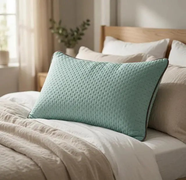 Alt view image 2 of 4 - SobaMakura Buckwheat Pillow - The Original Buckwheat Pillow - Seafoam Green