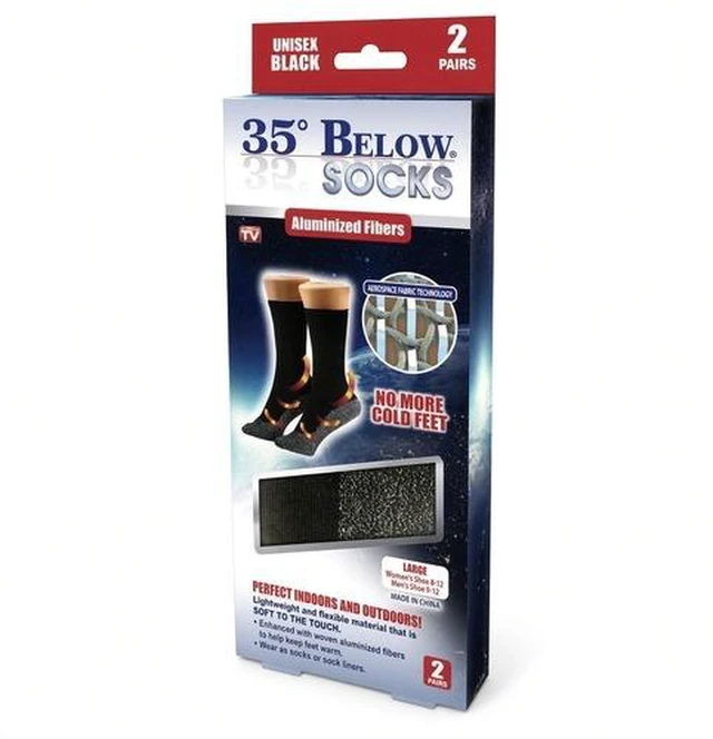 Main image of 35 Below Aluminized Fiber Socks 2-Pack Black S/M