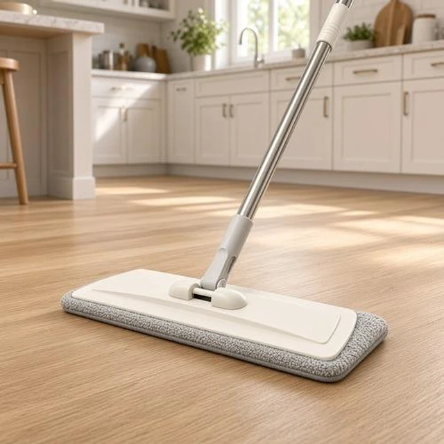 Main image of SwivelShine 360 Microfiber Floor Mop, Stainless Steel Pole, 2 Pads