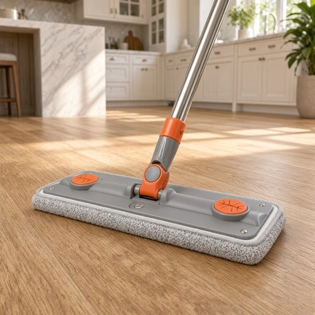 Alt view image 5 of 5 - 53" Telescopic Floor Mop with Reuseable Mop Pad