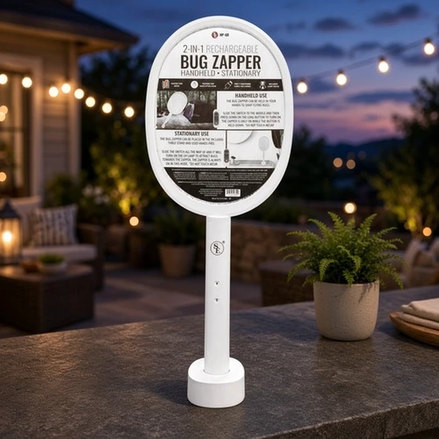 Alt view image 4 of 4 - 2-in-1 Rechargeable Bug Zapper Handheld Stationary