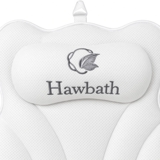 Alt view image 3 of 5 - Hawbath Ultra-Soft Bath Pillow Neck and Back Support with 6 Suction Cups