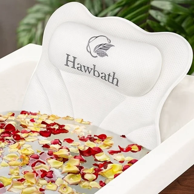 Alt view image 5 of 5 - Hawbath Ultra-Soft Bath Pillow Neck and Back Support with 6 Suction Cups