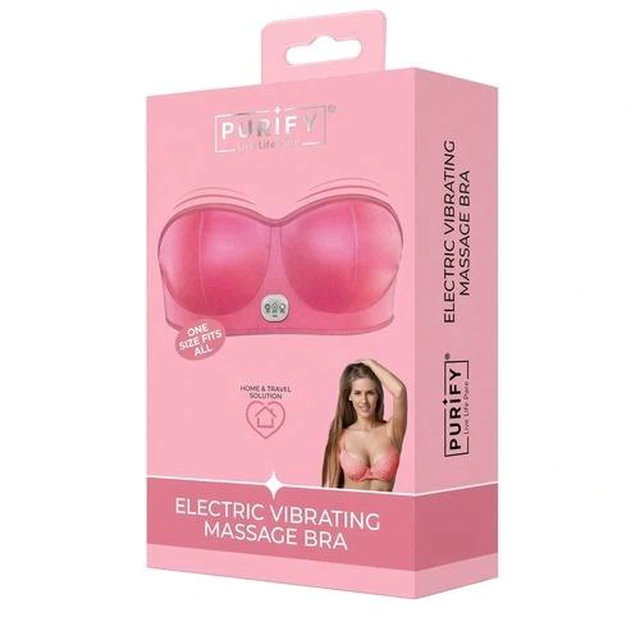 Alt view image 4 of 5 - Purify Electric Vibrating Massage Bra (Pink, One Size Fits All)