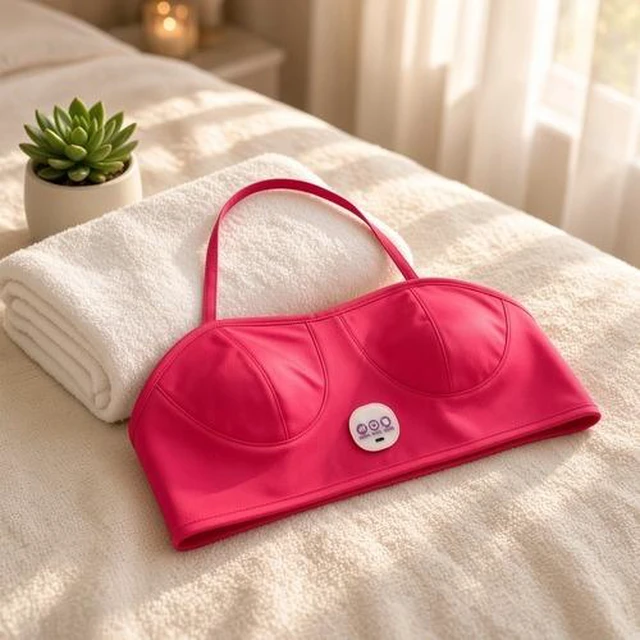 Alt view image 5 of 5 - Purify Electric Vibrating Massage Bra (Pink, One Size Fits All)