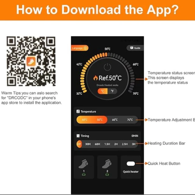 Alt view image 7 of 7 - Heated Insoles App Controlled 5000mAh Rechargeable, Unisex