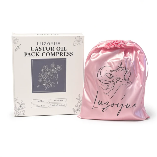 Alt view image 2 of 5 - Castor Oil Pack Wrap Kit for Menstrual Cramp Comfort