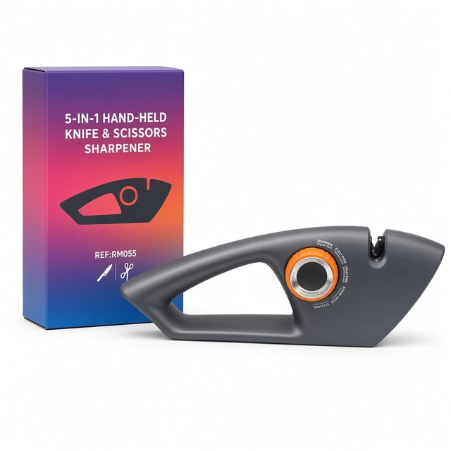 Alt view image 2 of 4 - 5-in-1 Handheld Knife & Scissors Sharpener
