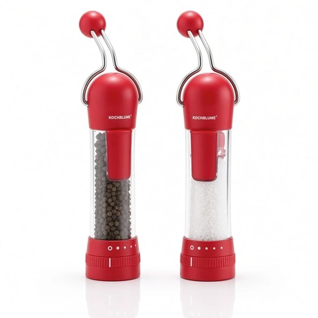 Alt view image 2 of 5 - KOCHBLUME Set of 2 Ratchet Grinders Ceramic - RED
