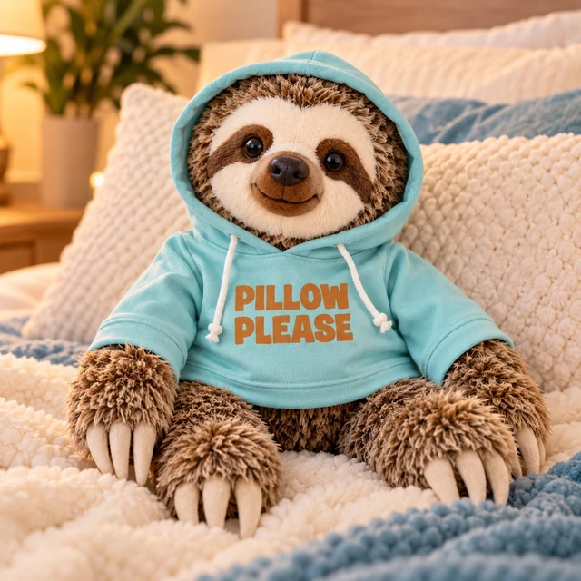Alt view image 5 of 7 - Snax the Sloth Hoodie 3-Pack Wanna Hang, Not Today & Pillow Please