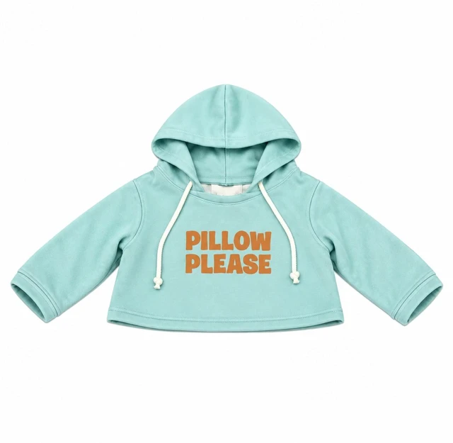 Main image of Snax the Sloth Pillow Please Hoodie Blue Hoodie for Plush Sloth