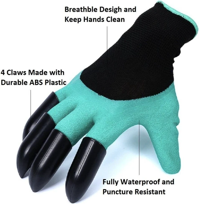 Alt view image 3 of 10 - Garden Gloves - Built in 4 Claws for Easy Gardening