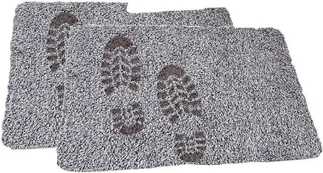 Alt view image 2 of 7 - Clean Step Mat Doormat - Gray  (18" x 28") 2 Pack