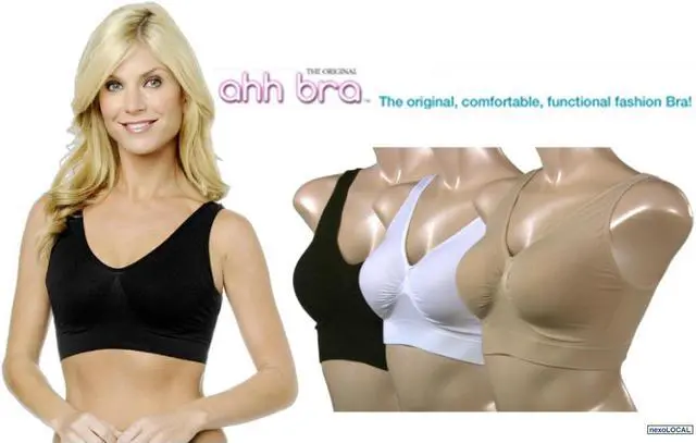 Alt view image 4 of 6 - Ahh Bra - Women's Seamless Leisure Bra (White, 1X) Bust: 44-46