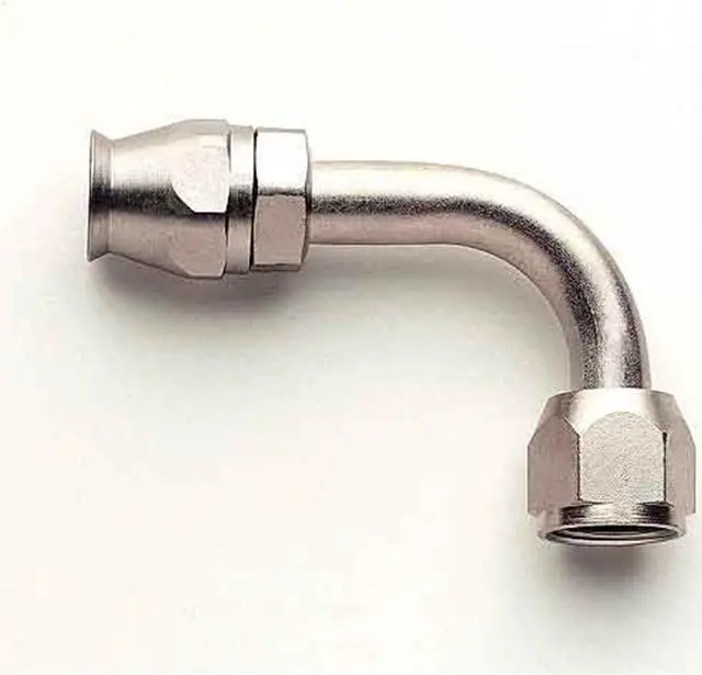 Alt view image 4 of 4 - Aeroquip FCE1734 Nickel Plated Steel - 08AN A/C 90 Degree Female O-Ring Pilot