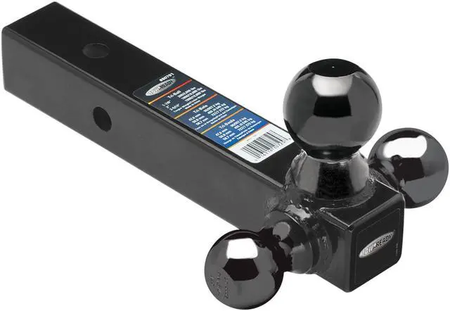 Alt view image 4 of 4 - Tow Ready 80791 Tri-Ball Black Ball Mount, 2 In. Sq. Solid Shank