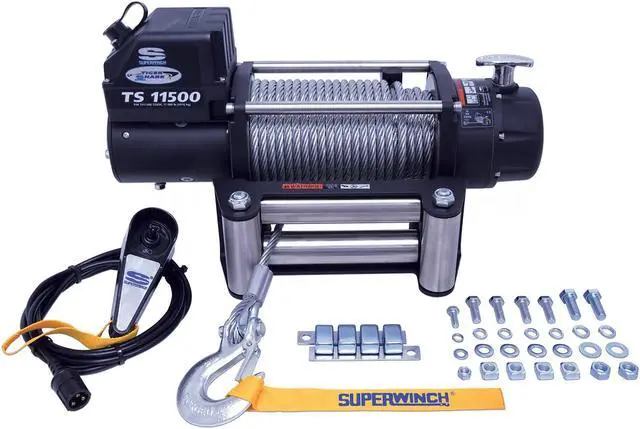Alt view image 5 of 11 - superwinch 1511200 tiger shark 11.5, 12 vdc winch, 11,500 lb/5,216 kg capacity with roller fairlead