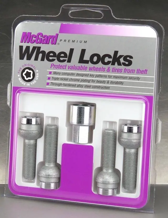 Alt view image 10 of 18 - McGard 28018 Chrome Bolt Style Radius Seat Lock Bolt Set (M14 x 1.5)