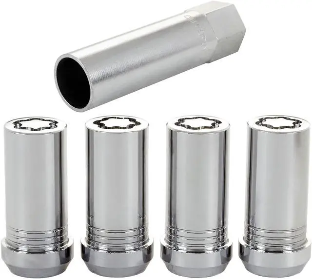 Alt view image 5 of 11 - McGard 25110 Chrome Tuner Style Cone Seat Wheel Lock Set (M14 x 1.5)