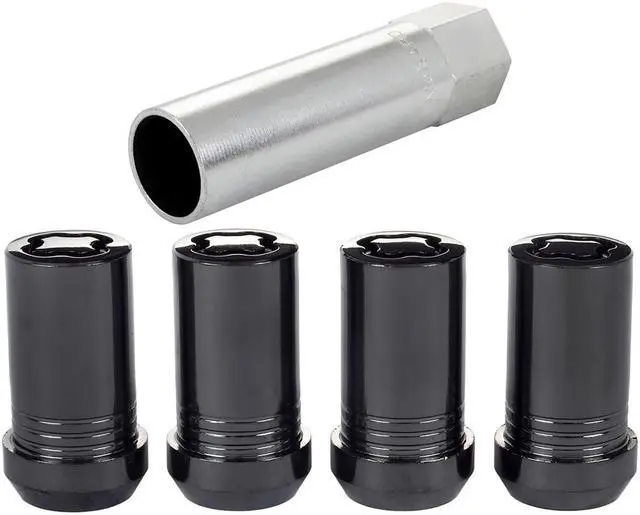 Alt view image 10 of 18 - McGard 25116 Chrome/Black Tuner Style Cone Seat Wheel Lock Set (M14 x 1.5)