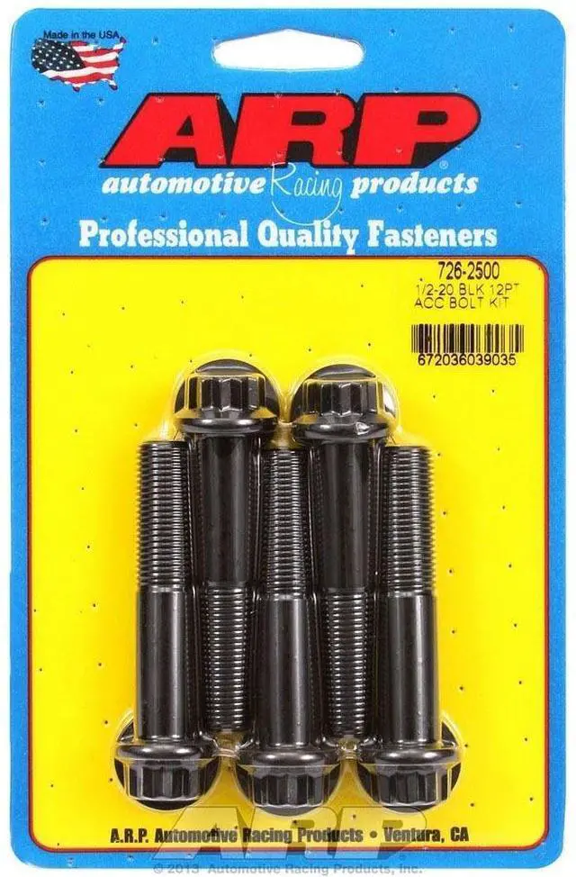Alt view image 2 of 2 - ARP 1/2-20 in Thread 2-1/2 in Long 12 Point Head Chromoly Bolt 5 pc P/N 726-2500