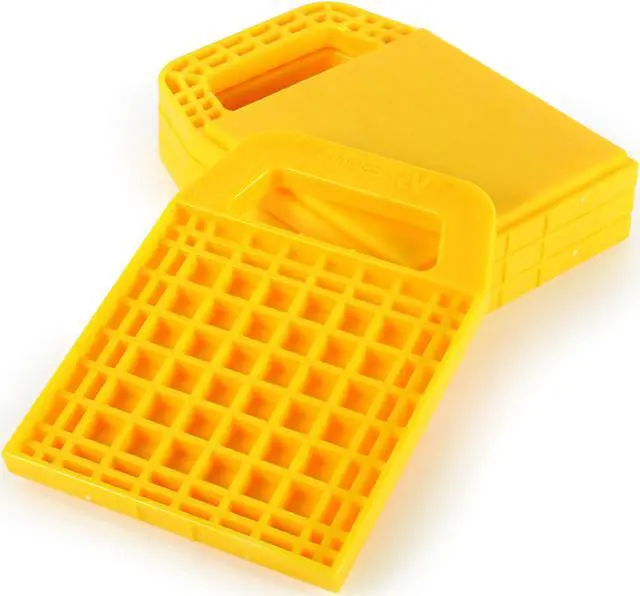 Alt view image 10 of 16 - Camco Interlocking w/Built-in Handle RV Stabilizer Jack Pads, (4-Pack) 44595