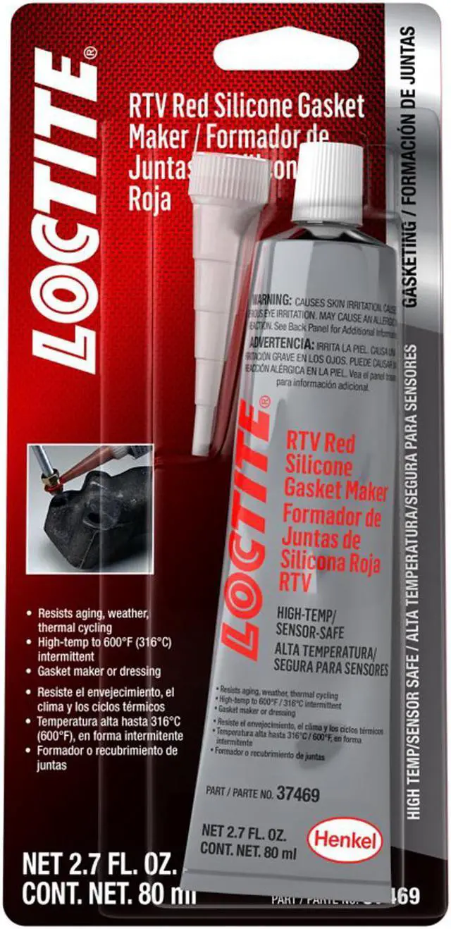 Alt view image 4 of 4 - Loctite 37469 Hi-Temp RTV Silicone Red