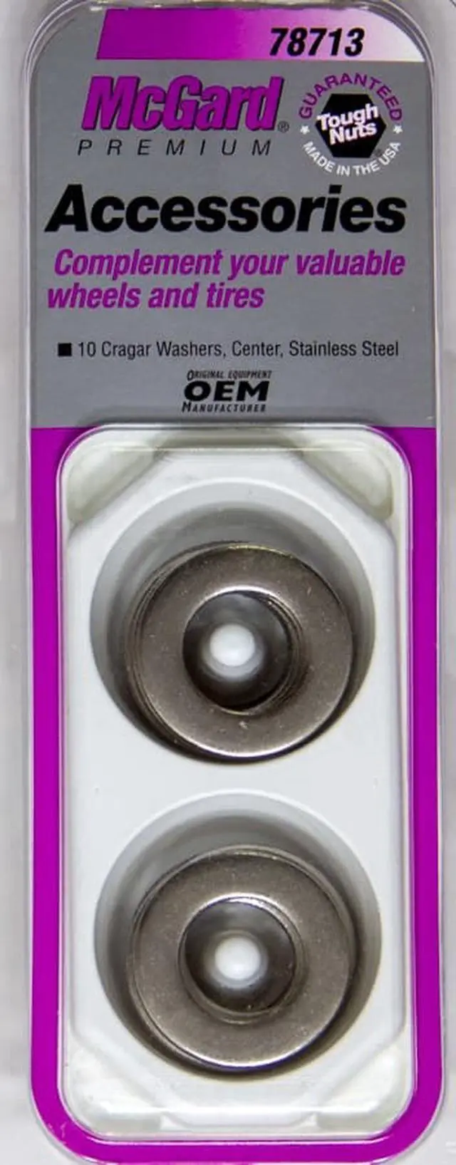 Alt view image 6 of 11 - McGard 78713 Stainless Steel Cragar Center Hole Mag Washer - Pack of 10