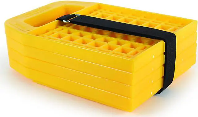 Alt view image 9 of 16 - Camco Interlocking w/Built-in Handle RV Stabilizer Jack Pads, (4-Pack) 44595