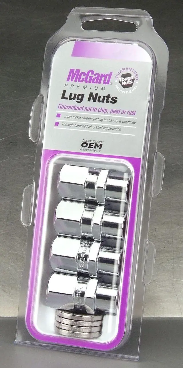 Alt view image 10 of 14 - McGard 60127 Chrome Racing Pro Stock .490" Shank Style Lug Nut Set (1/2"-20)