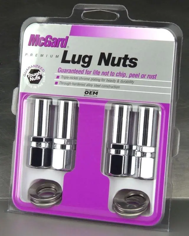 Alt view image 9 of 13 - McGard 63004 Chrome Extra Long 1.365" Shank Style Lug Nut Set (1/2"-20)