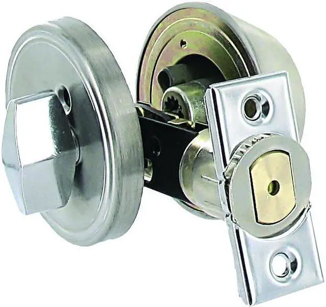 Alt view image 3 of 8 - VALTERRA PRODUCTS L32CS3008 Valterra L32CS3008 Stainless Steel Single Cylinder Deadbolt - 5/8" Latch