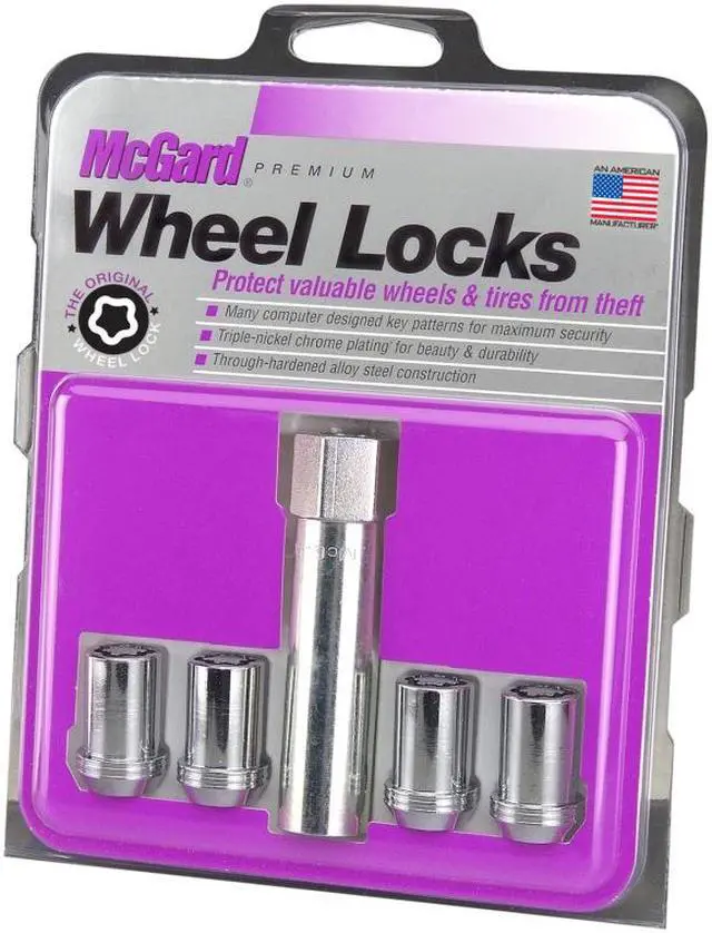 Alt view image 6 of 11 - McGard 25254 Chrome Tuner Style Cone Seat Wheel Lock Set (M12 x 1.25)